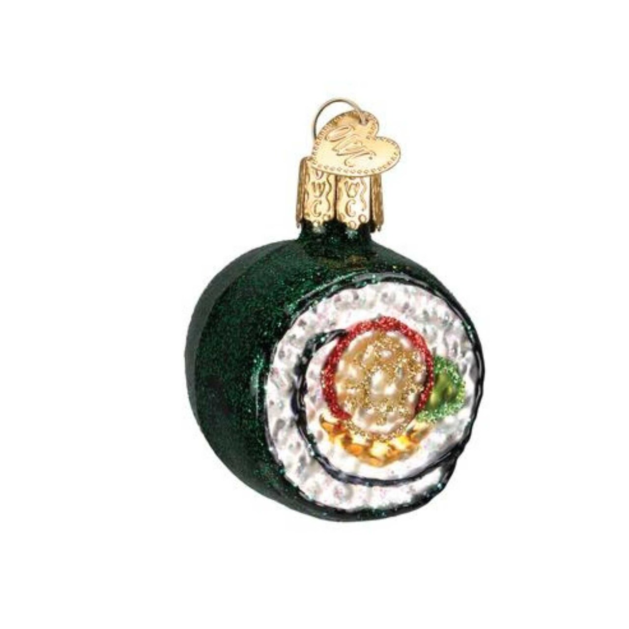 Old World Christmas 2.0 Inch Sushi Roll Christmas Tree Ornament , Ornament Fish